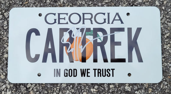 Car Trek Replica Georgia License Plate - Signed by Ed