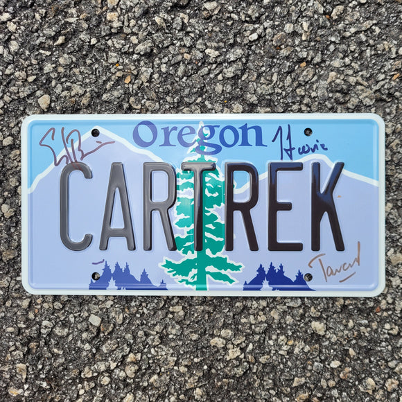 Car Trek Replica Oregon License Plate - Host Signed