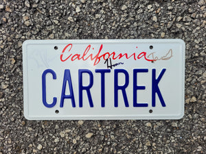 Car Trek Replica California License Plate - Host Signed