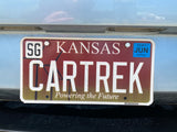 Car Trek Replica Kansas License Plate - Host Signed