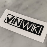 Black Die-Cut VINwiki Sticker